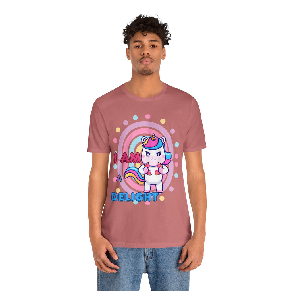 I Am A Delight Unicorn Tee — Cute Funny Rainbow Graphic T-Shirt