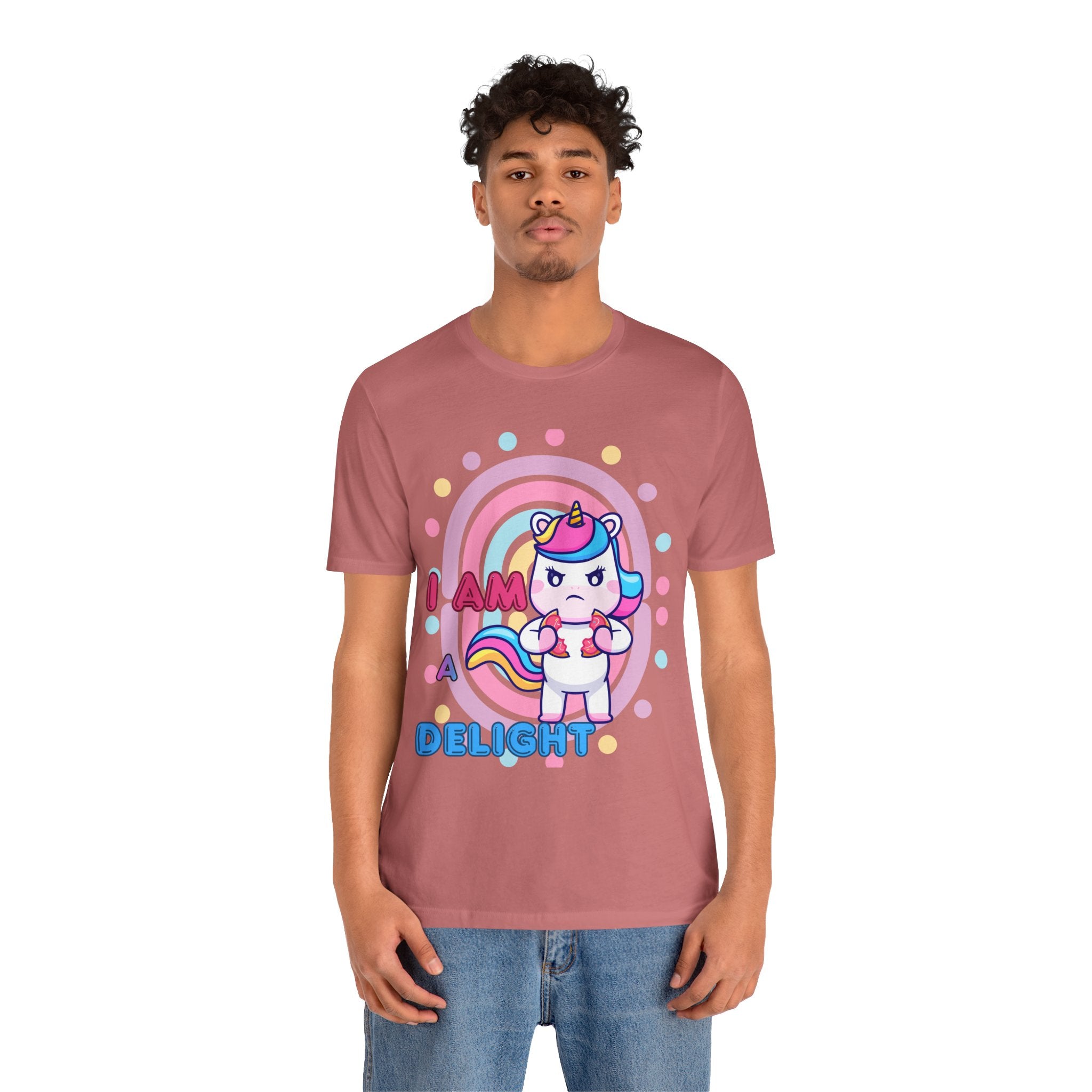 I Am A Delight Unicorn Tee — Cute Funny Rainbow Graphic T-Shirt