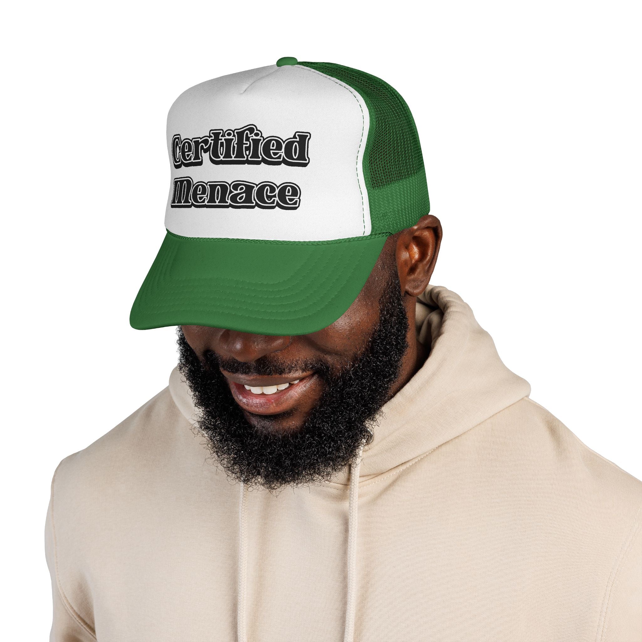 Certified Menace Trucker Cap - Black and White