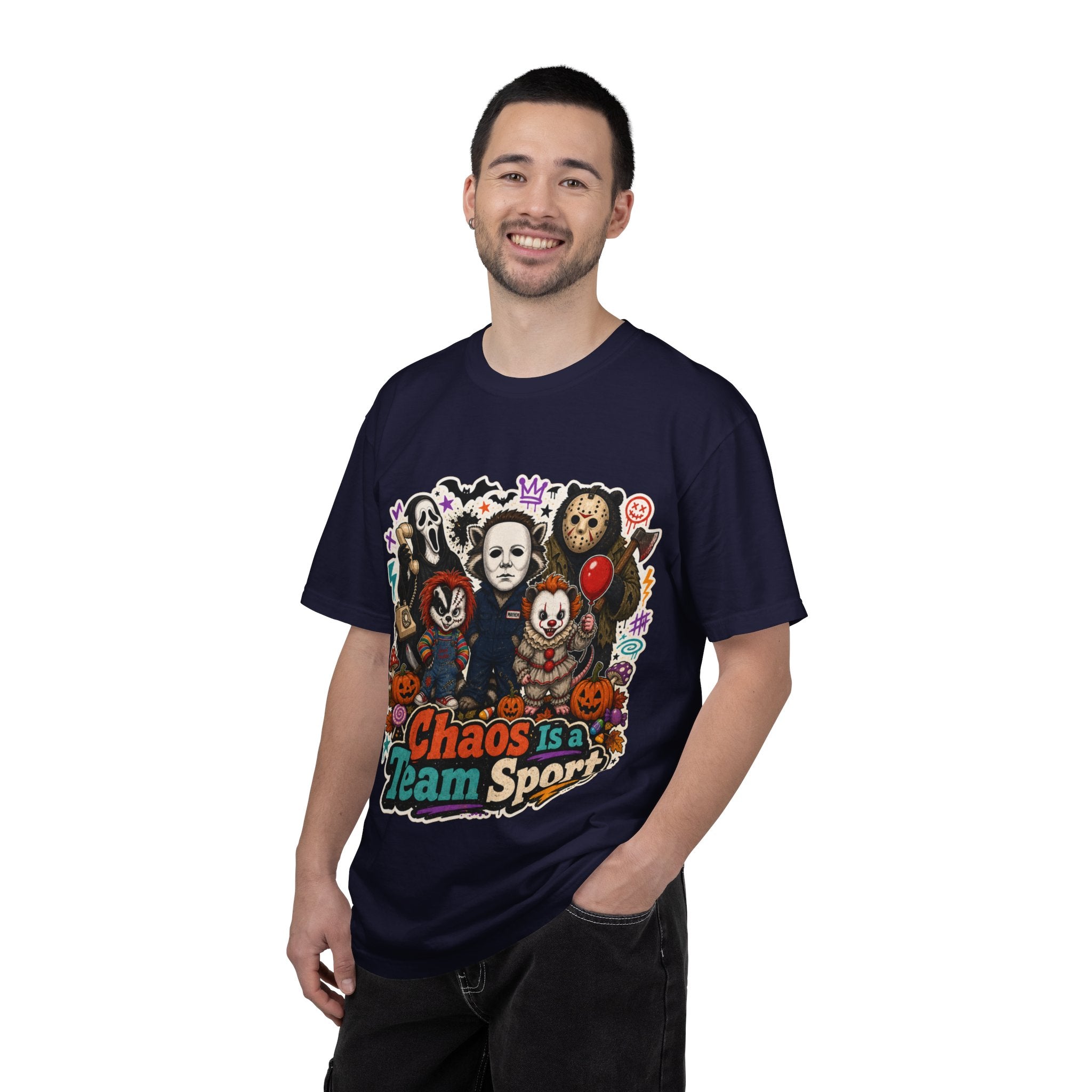 Horror Icons 'Chaos Is a Team Sport' Graphic T-Shirt