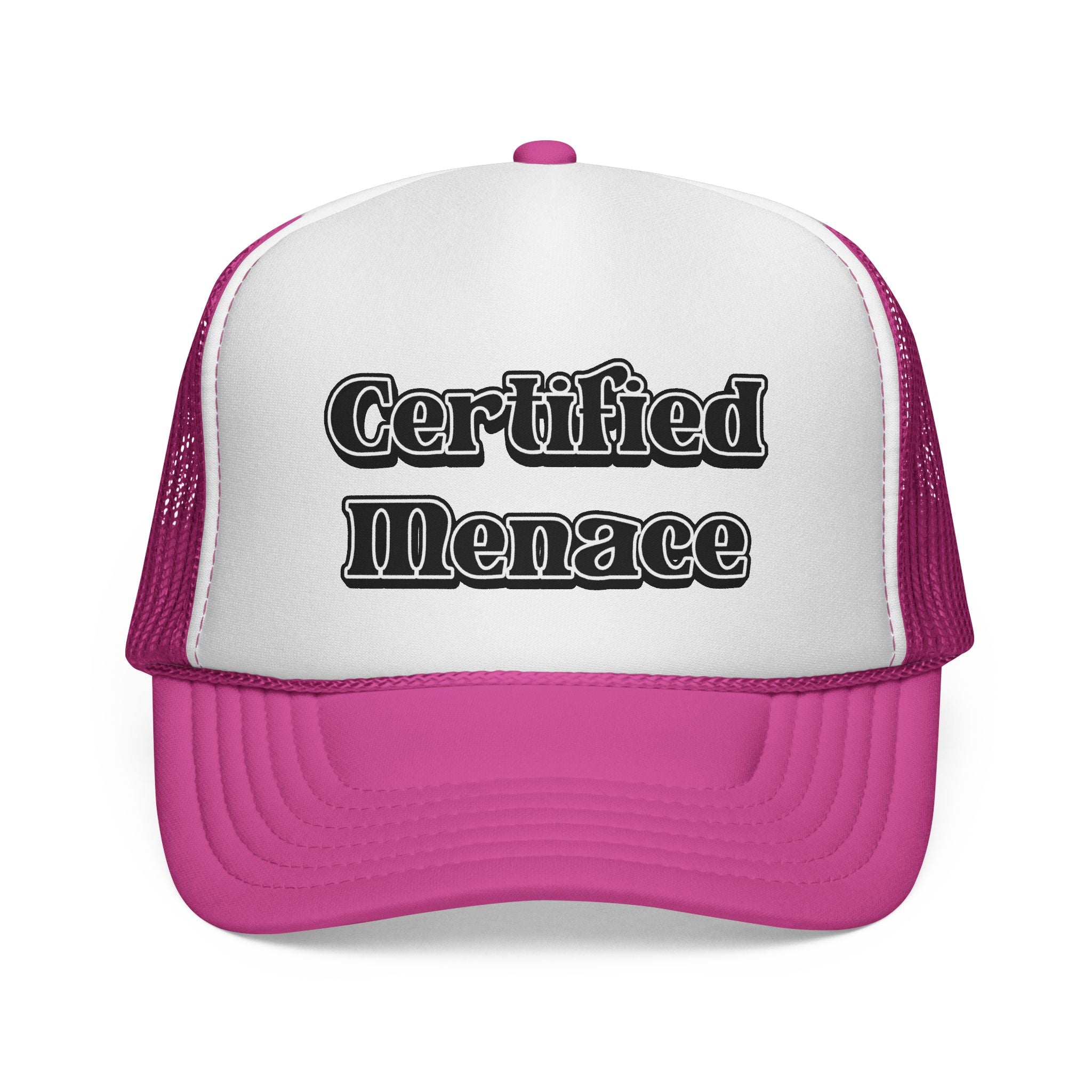 Certified Menace Trucker Cap - Black and White