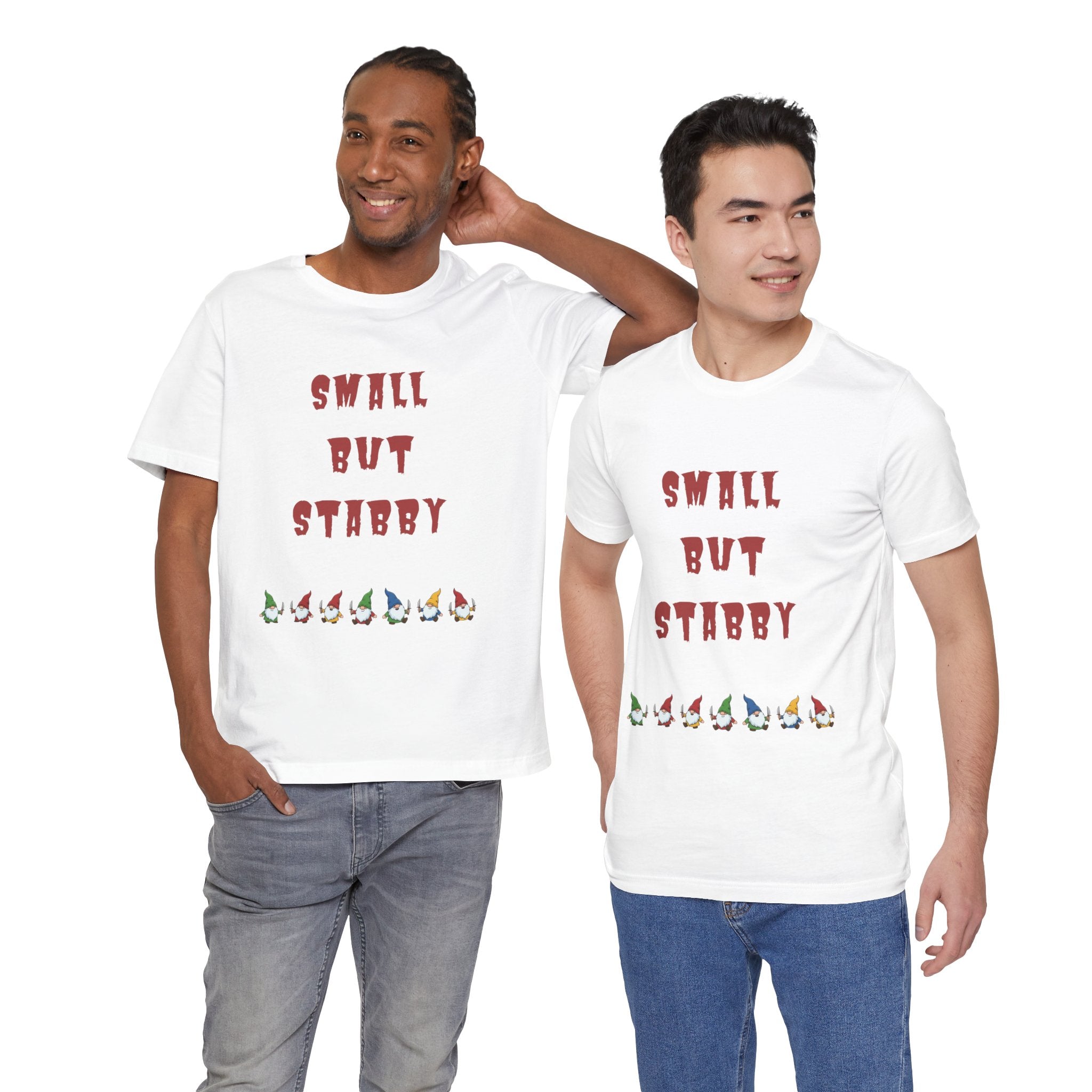 Small but Stabby Gnomes - Unisex Jersey Short Sleeve Tee