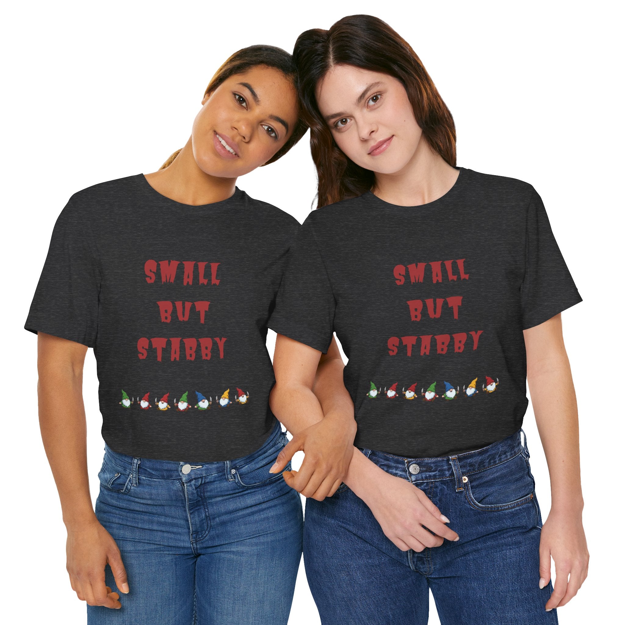 Small but Stabby Gnomes - Unisex Jersey Short Sleeve Tee