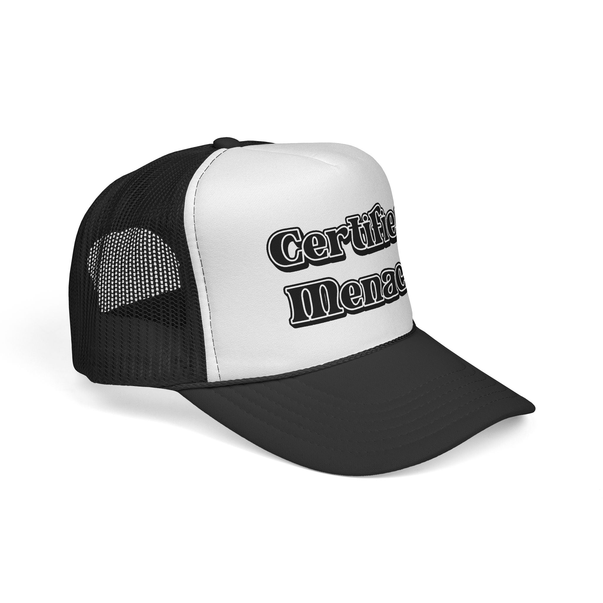 Certified Menace Trucker Cap - Black and White