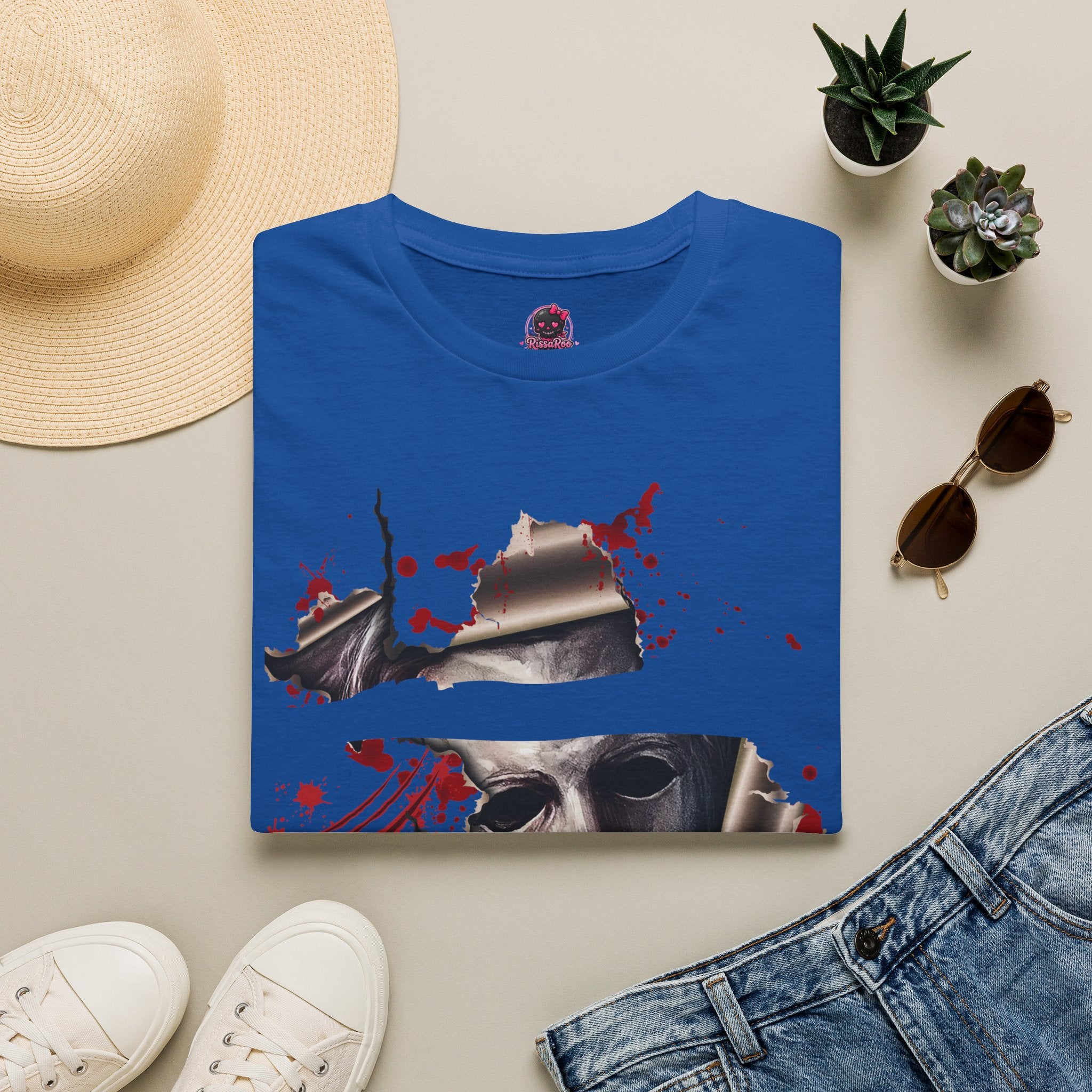 Horror Graphic T-Shirt — ' Emotional Support Slasher' Blood-Splatter Tee